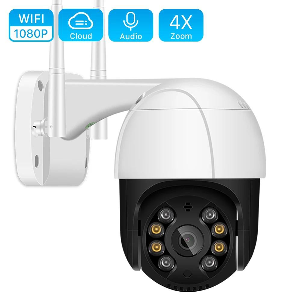 1080P PTZ Wifi IP Camera Outdoor 4X Digital Zoom AI Human Detect Wireless Camera H.265 P2P Audio 2MP 3MP Security CCTV Camera